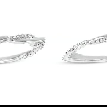 Twist Half Diamond Wedding Band by Diamonds Direct Designs 5