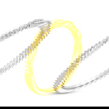Twist Half Diamond Wedding Band by Diamonds Direct Designs 7