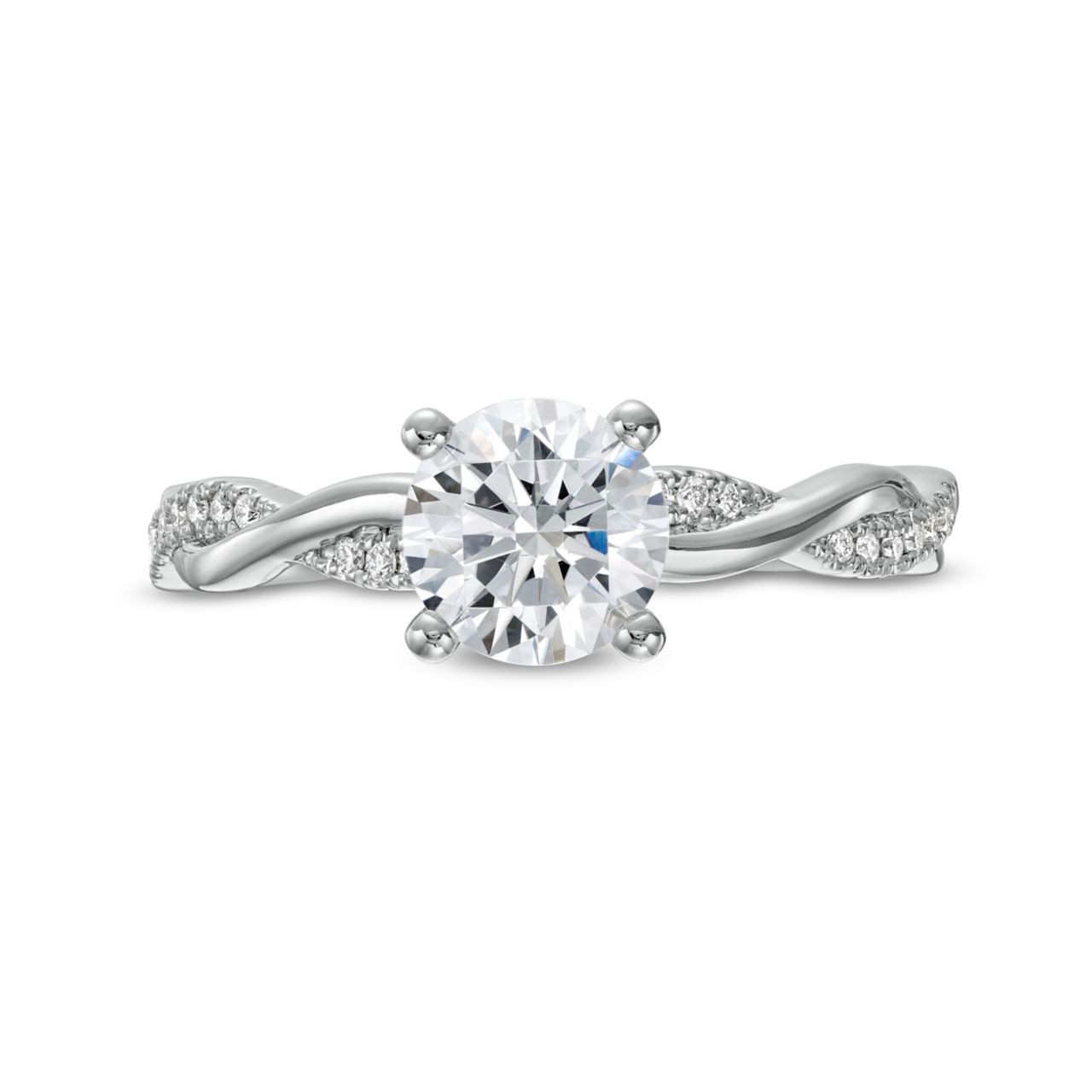 Twist Half Diamond Engagement Setting by Adorette 0
