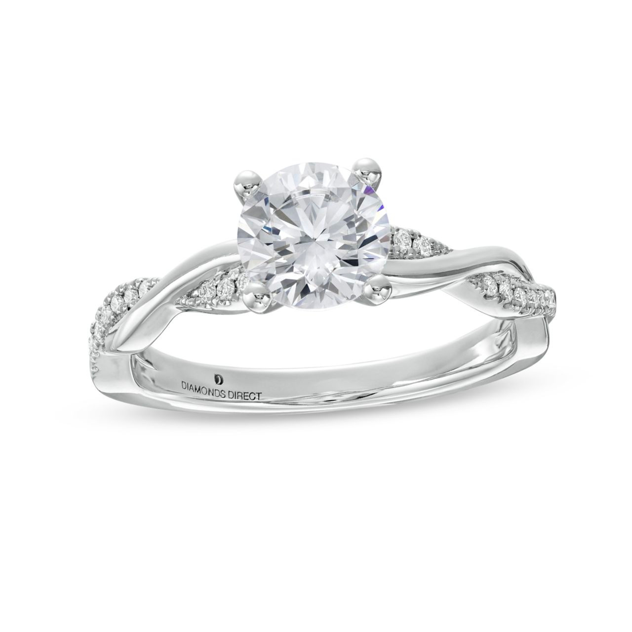 Twist Half Diamond Engagement Setting by Adorette 3