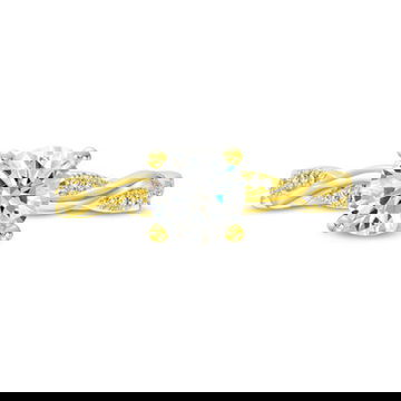 Twist Half Diamond Engagement Setting by Diamonds Direct Designs 4