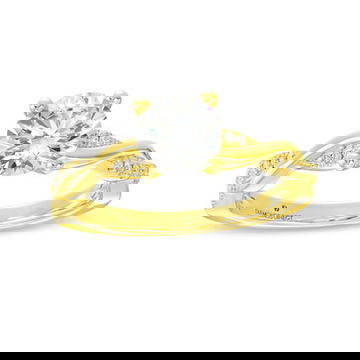 Twist Half Diamond Engagement Setting by Diamonds Direct Designs 12
