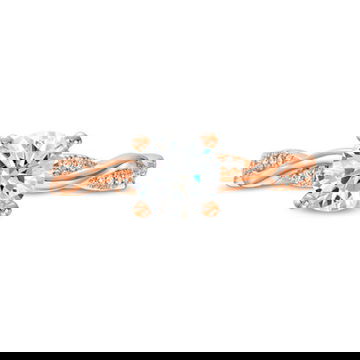 Twist Half Diamond Engagement Setting by Diamonds Direct Designs 3