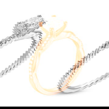 Twist Half Diamond Engagement Setting by Diamonds Direct Designs 15