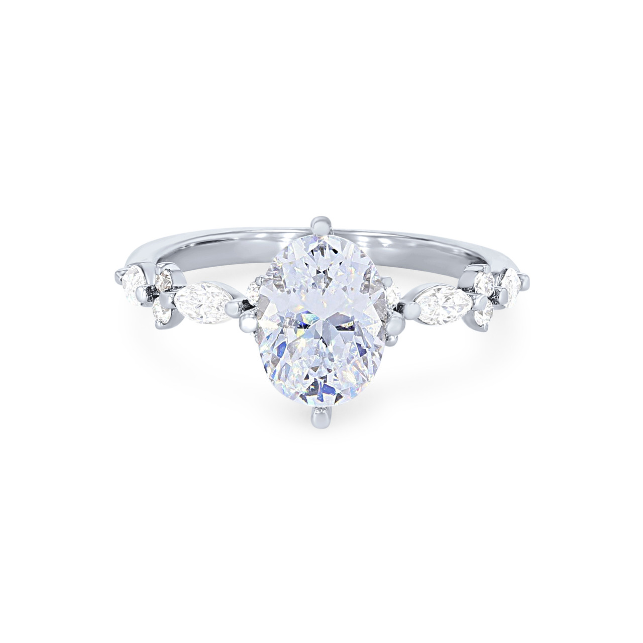 Alternating Marquise Diamond Engagement Setting 0