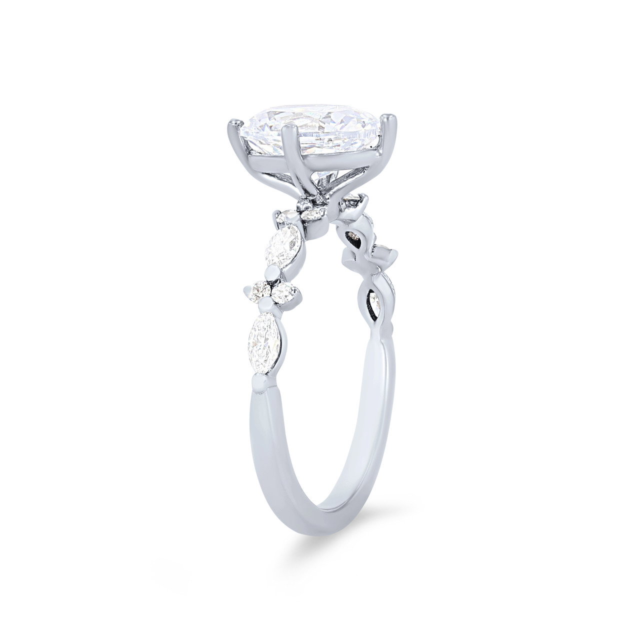 Alternating Marquise Diamond Engagement Setting 1