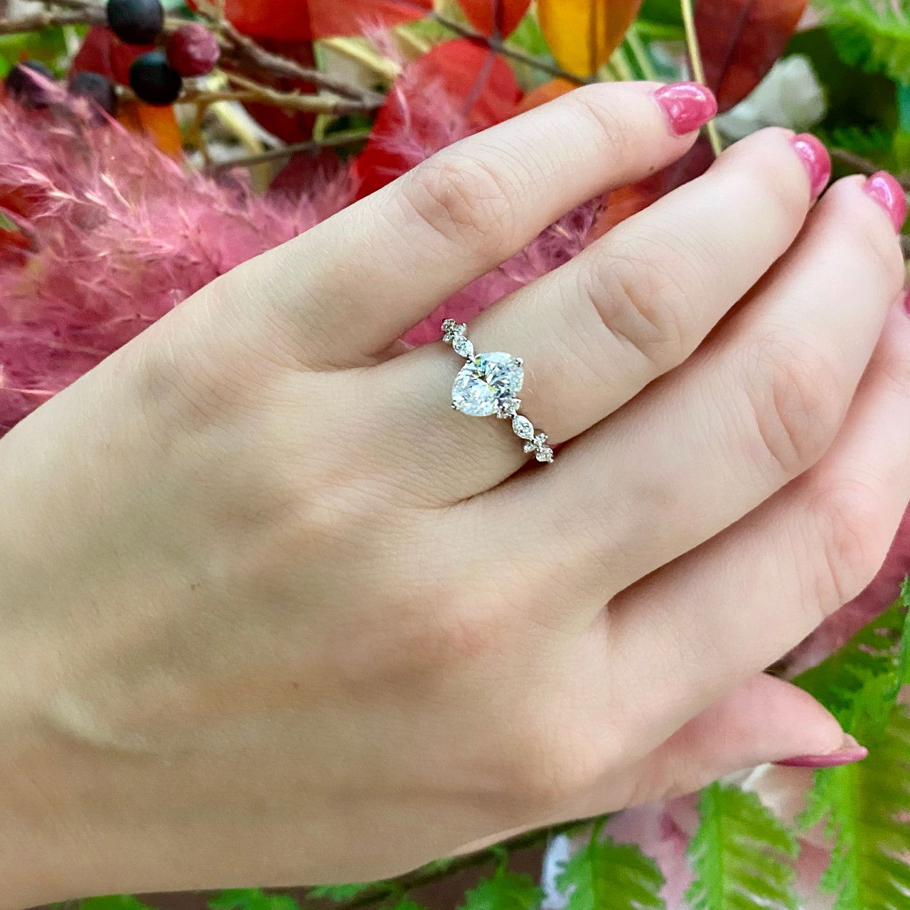 Alternating Marquise Diamond Engagement Setting