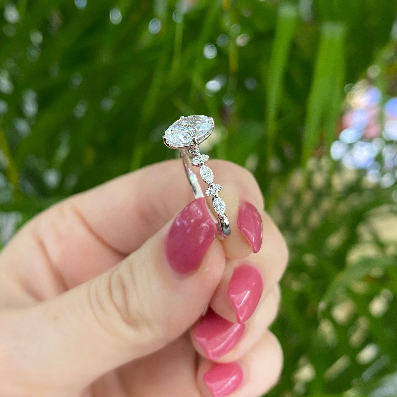 Alternating Marquise Diamond Engagement Setting