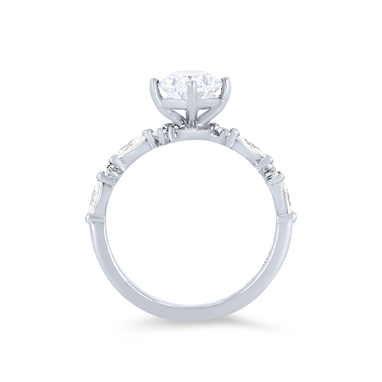 Alternating Marquise Diamond Engagement Setting
