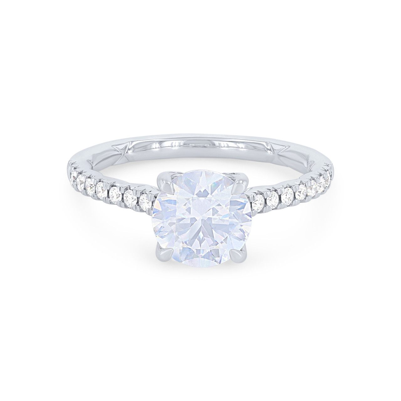 A. Jaffe Cathedral Diamond Head Engagement Setting 0