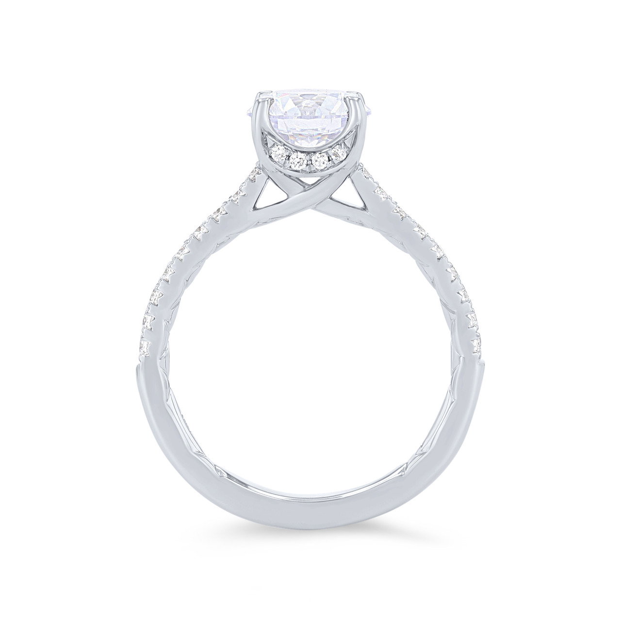A. Jaffe Cathedral Diamond Head Engagement Setting 2