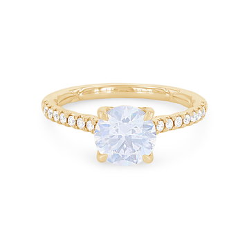 A. Jaffe Cathedral Diamond Head Engagement Setting In Yellow Gold 14K