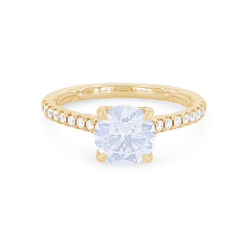 A. Jaffe Cathedral Diamond Head Engagement Setting In Yellow Gold 14K