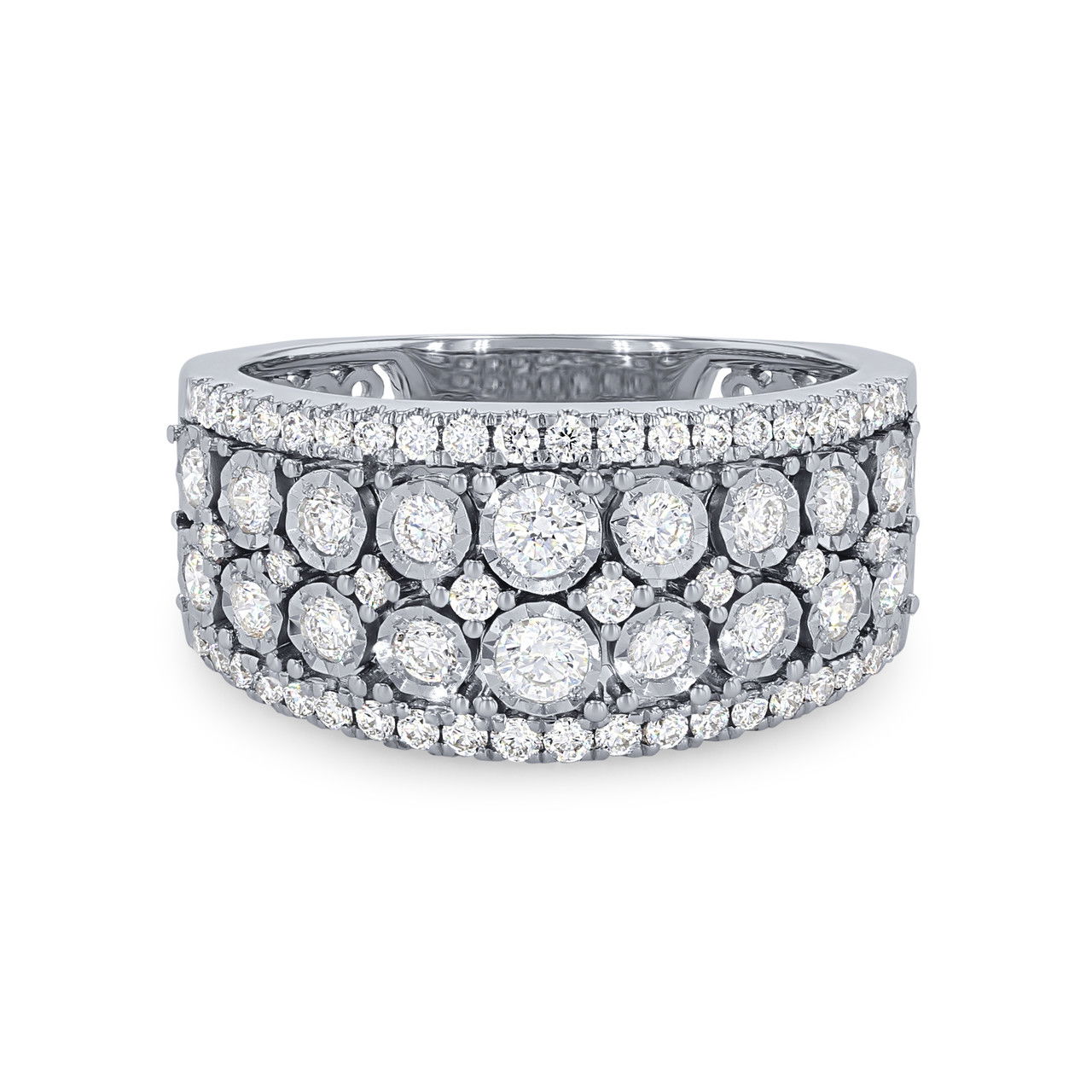 Multi-Row Illusion Diamond Band