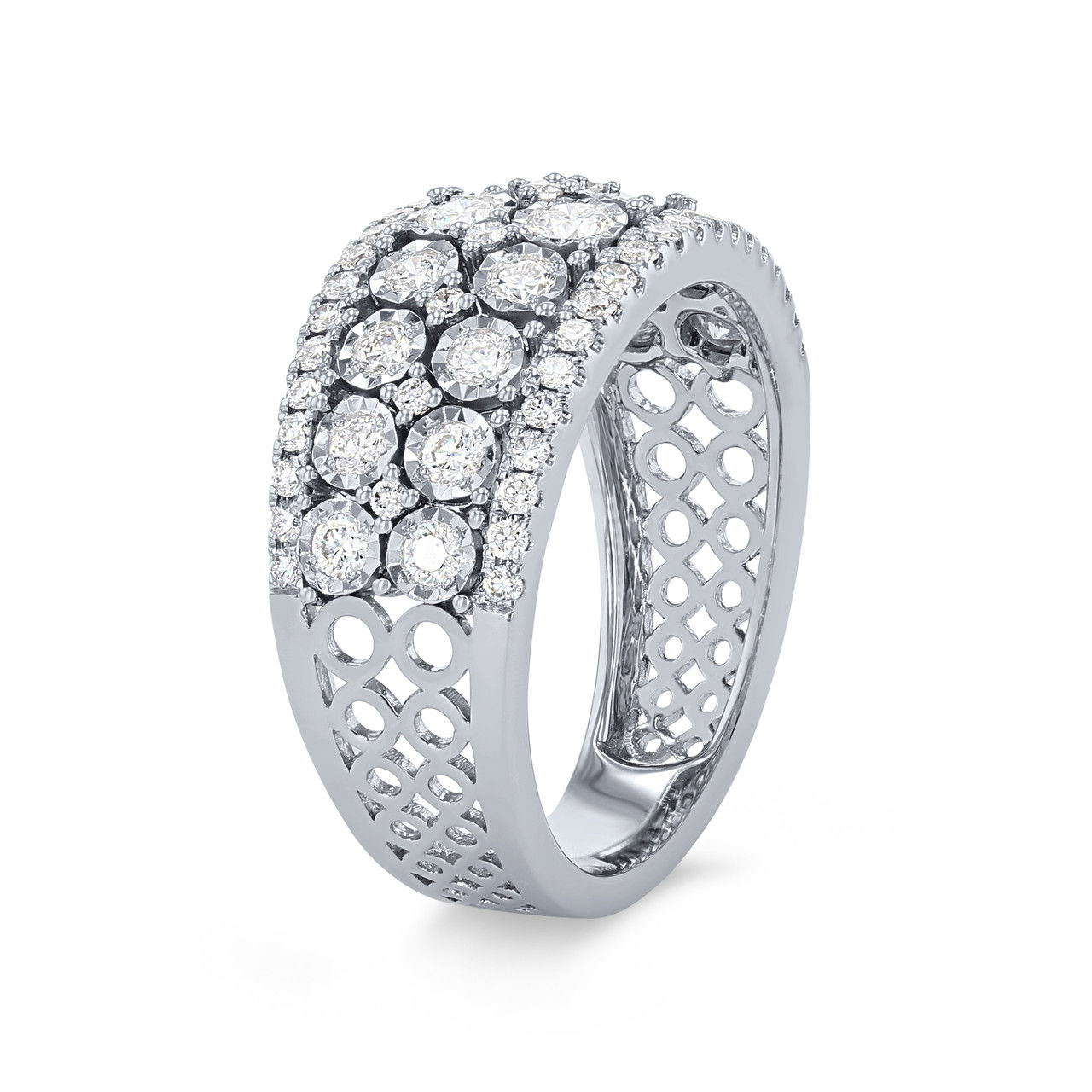Multi-Row Illusion Diamond Band
