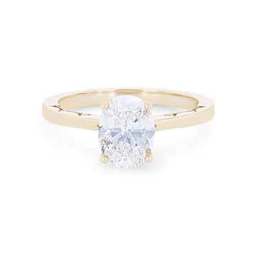 Tacori Coastal Crescent Oval Solitaire Engagement Setting In Yellow Gold 14K