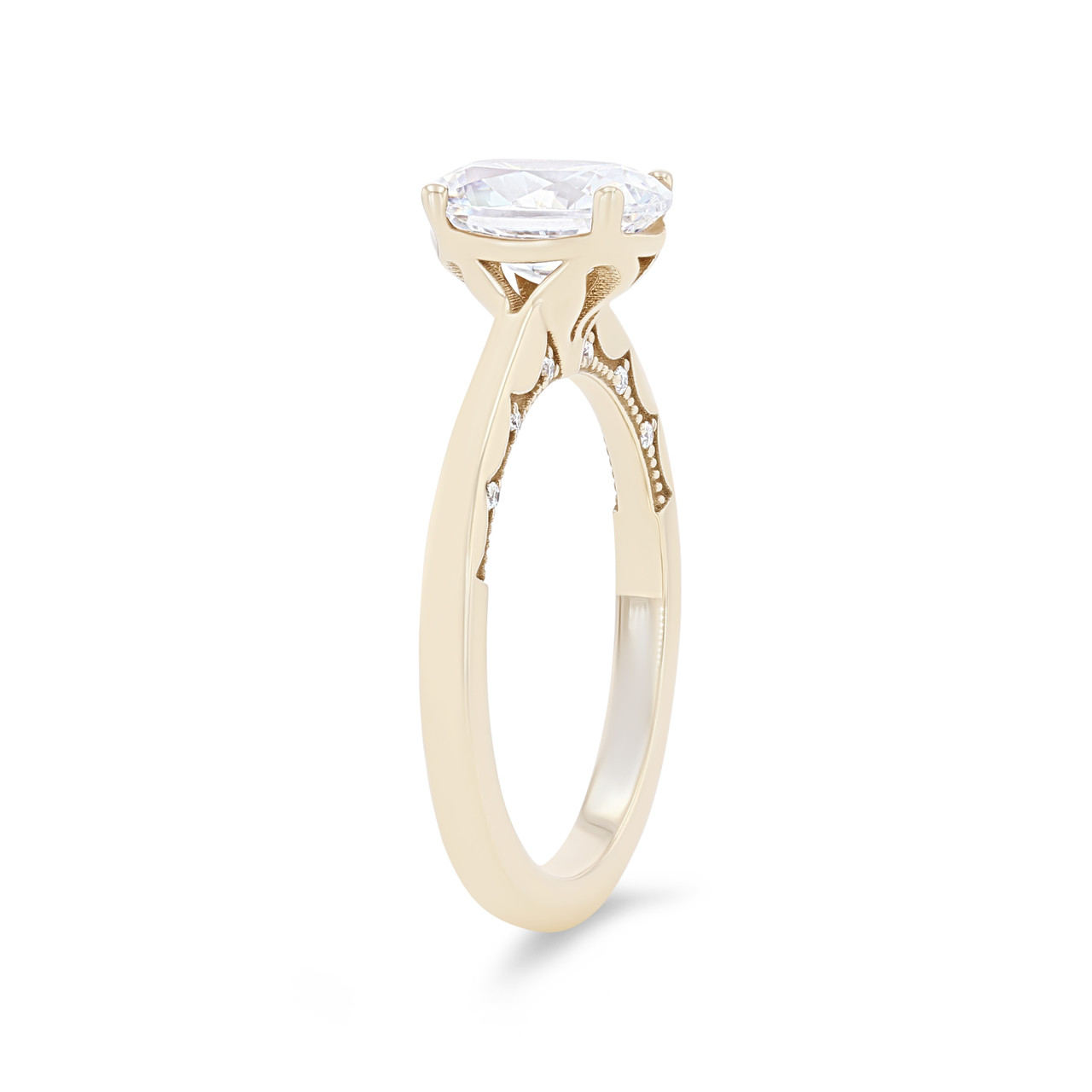 Tacori Coastal Crescent Oval Solitaire Engagement Setting
