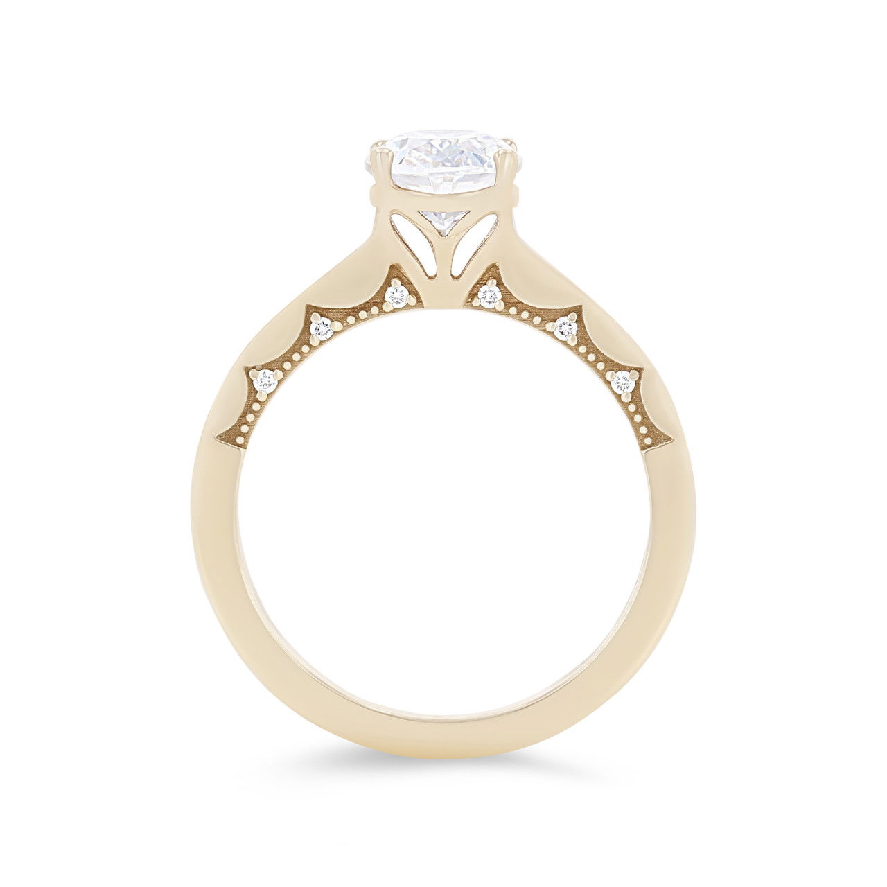 Tacori Coastal Crescent Oval Solitaire Engagement Setting
