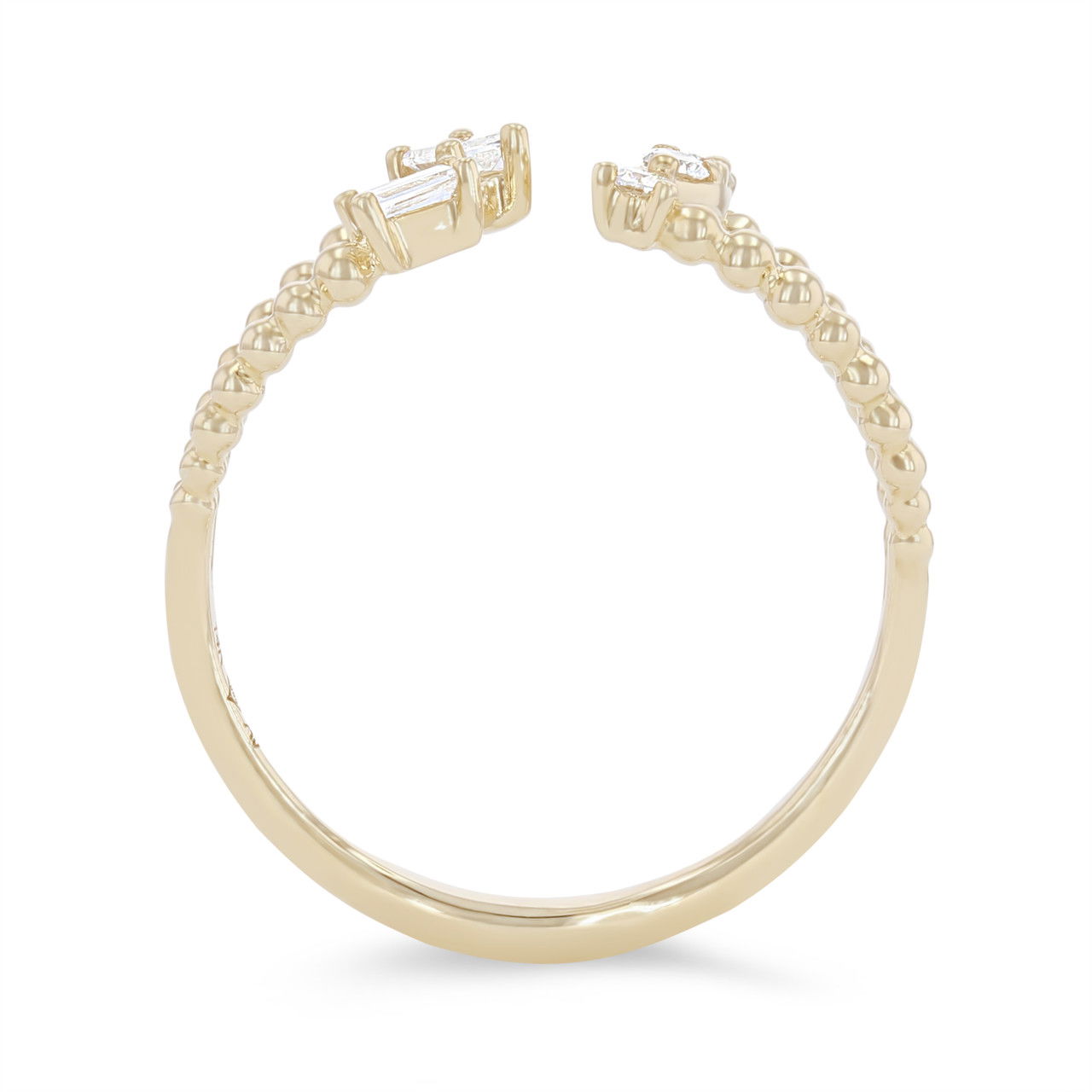 Mixed Diamond Open Concept Ring