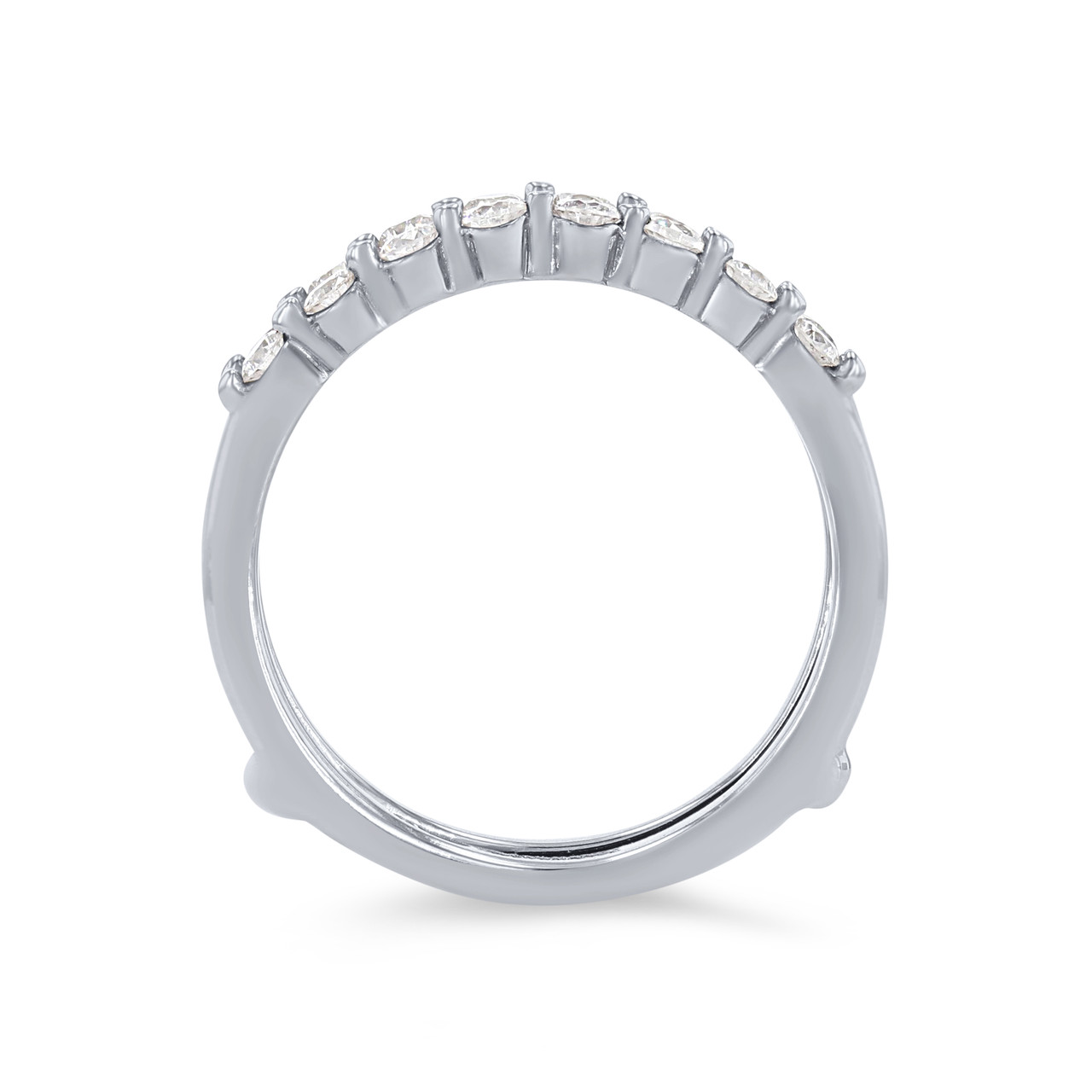 True Romance Contour Single Prong Diamond Ring Guard 2