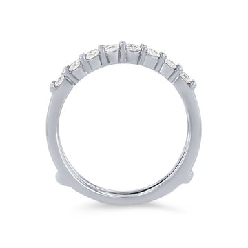 True Romance Contour Single Prong Diamond Ring Guard In White Gold 14K