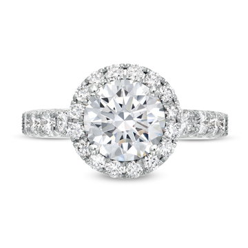 Simon G. Round Halo Engagement Setting In Rose Gold 18K