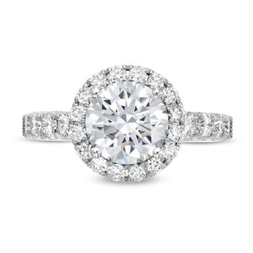 Simon G. Round Halo Engagement Setting In Rose Gold 18K
