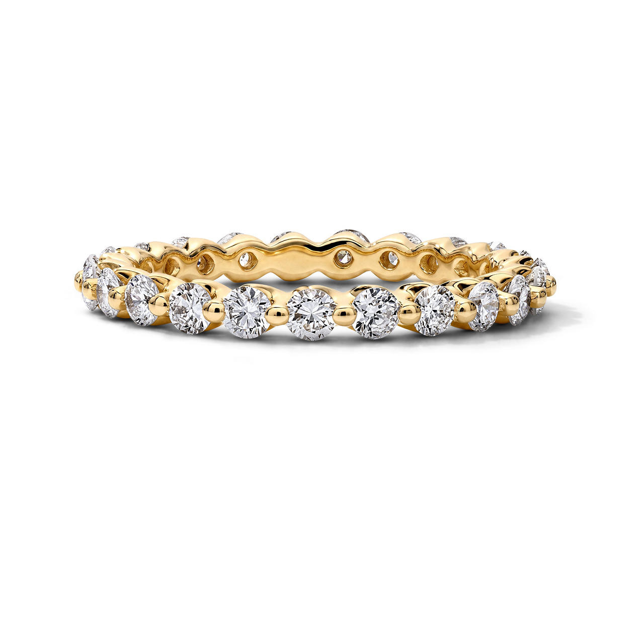 Essential Lab Grown Diamond Single Prong Eternity Wedding Band
