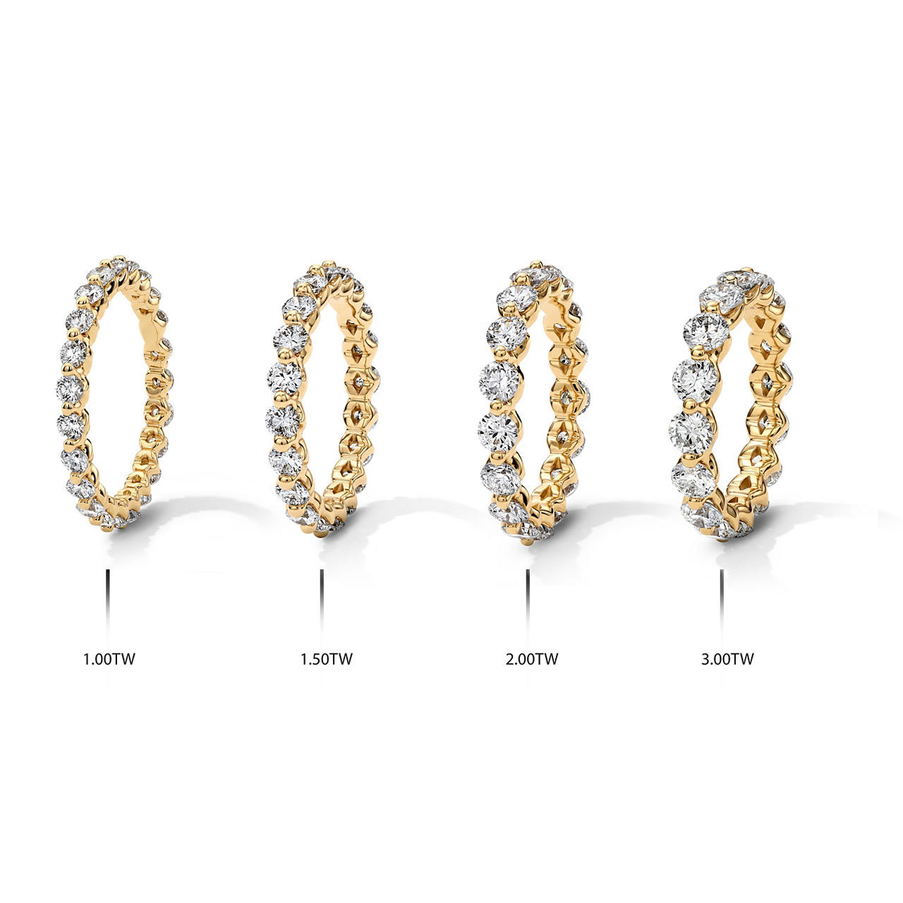 Essential Lab Grown Diamond Single Prong Eternity Wedding Band