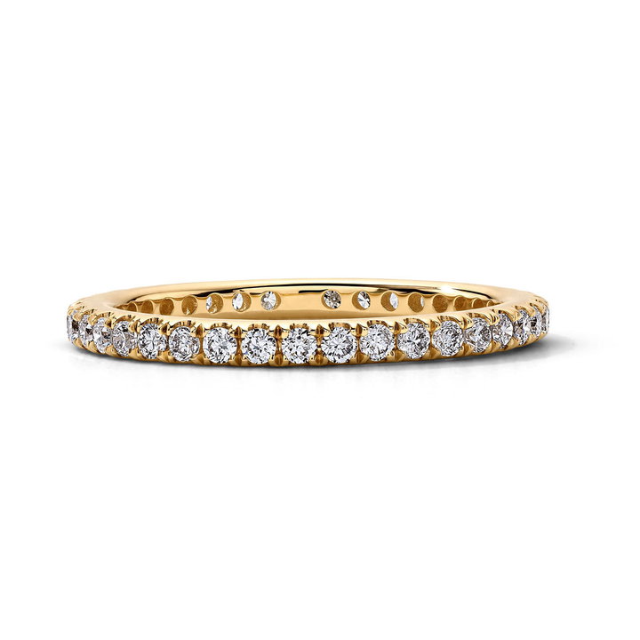 Essential Lab Grown Diamond Eternity Wedding Band In Yellow Gold 14K