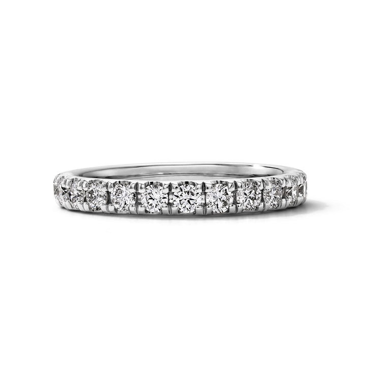 Essential Lab Grown Diamond Halfway Wedding Band In White Gold 14K