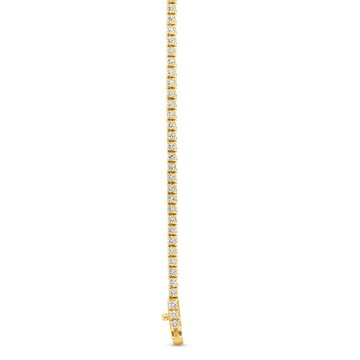 Classic Diamond Tennis Necklace In Yellow Gold 14K