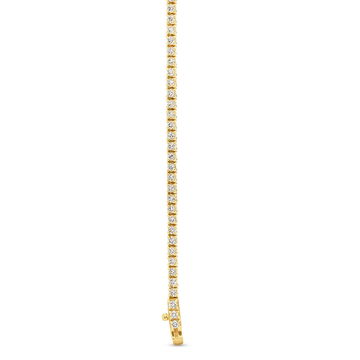 Classic Diamond Tennis Necklace In Yellow Gold 14K