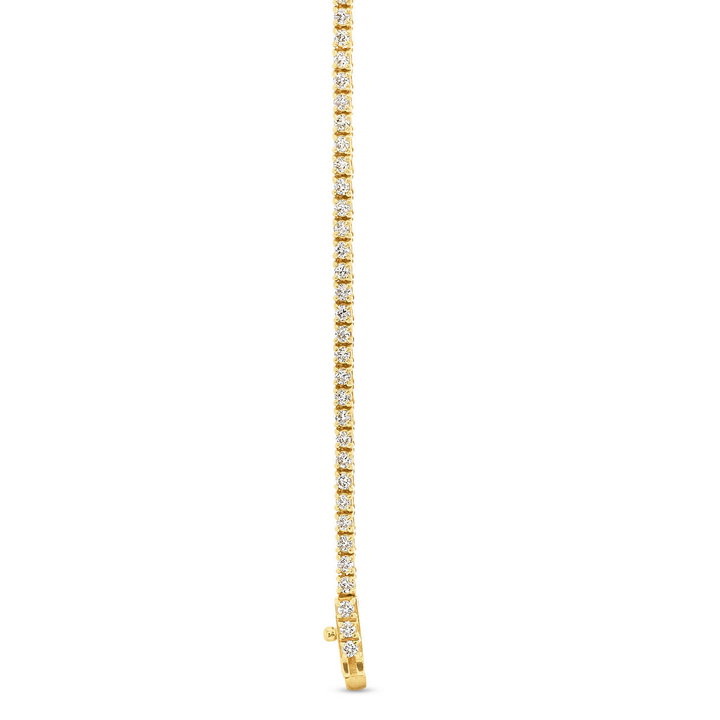 Classic Diamond Tennis Necklace In Yellow Gold 14K