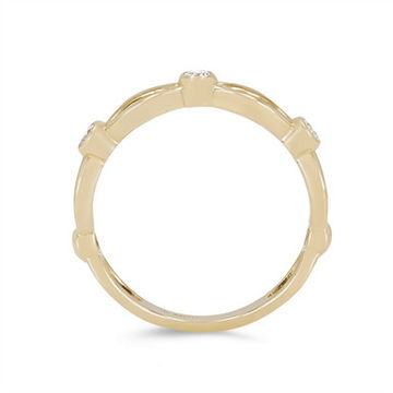 Open Twist Diamond Bezel Wedding Band by Royal