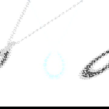 Sapphire and Diamond Teardrop Pendant