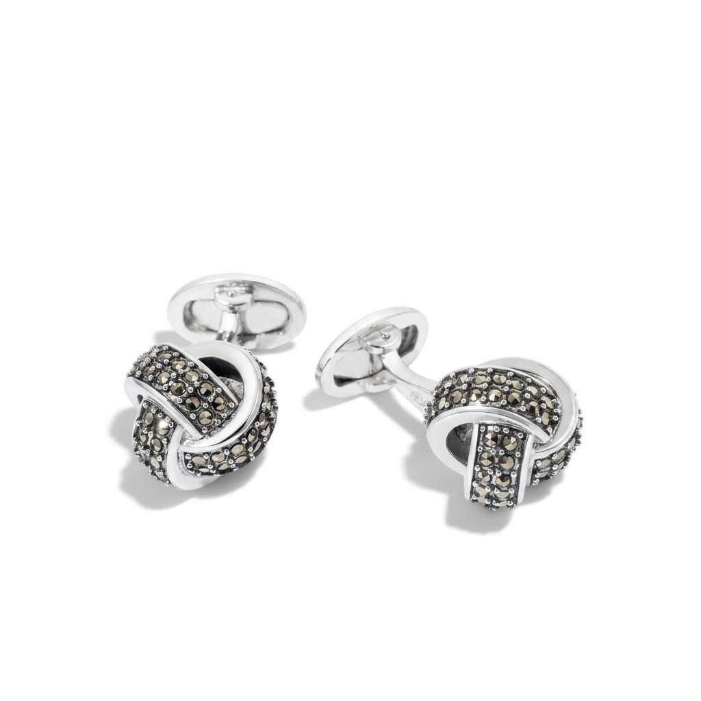 Marcasite Knot Cufflink