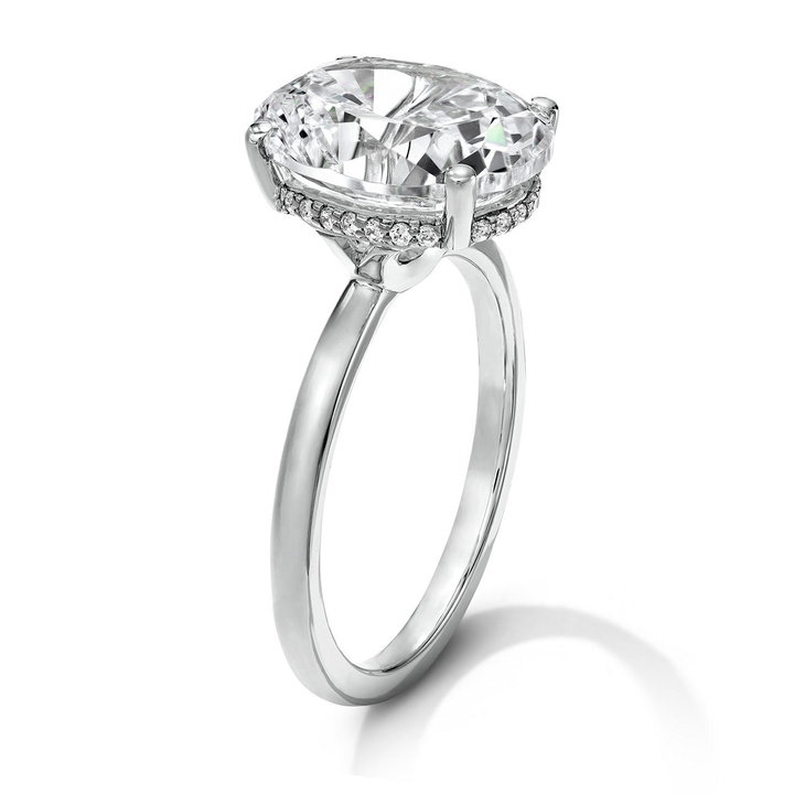 Simon G. Hidden Halo Diamond Engagement Setting In White Gold 18K