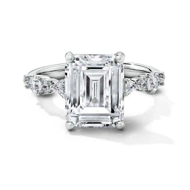 Simon G. Alternating Diamond Engagement Setting In White Gold 18K