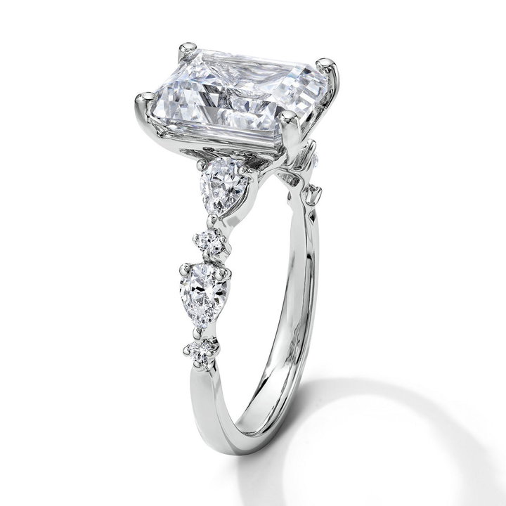 Simon G. Alternating Diamond Engagement Setting In White Gold 18K