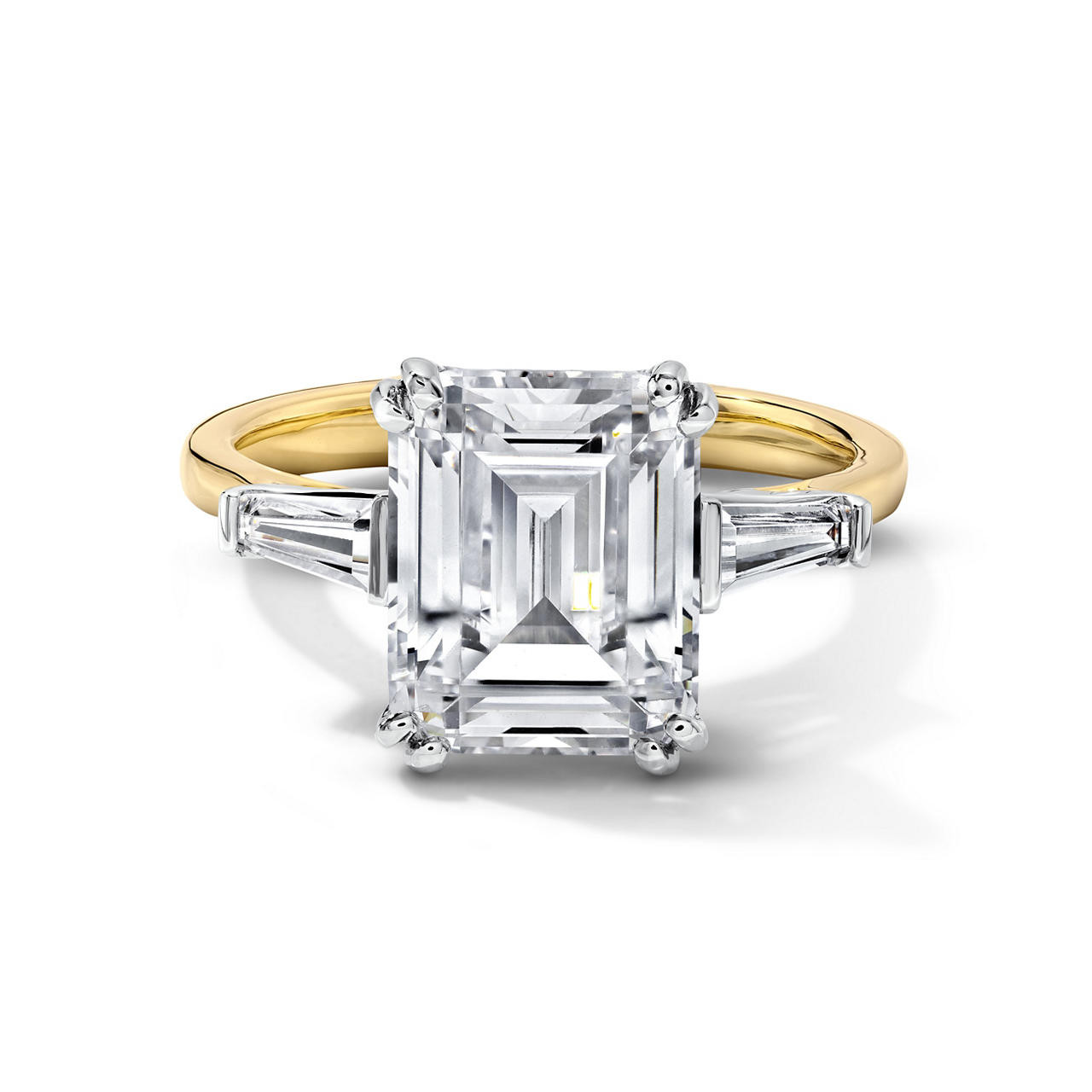 Simon G. Three Stone Cathedral Engagement Setting 0