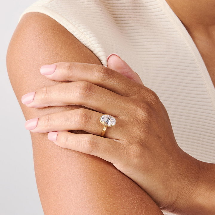 Simon G. Four Prong Hidden Halo Engagement Setting In White Gold 18K