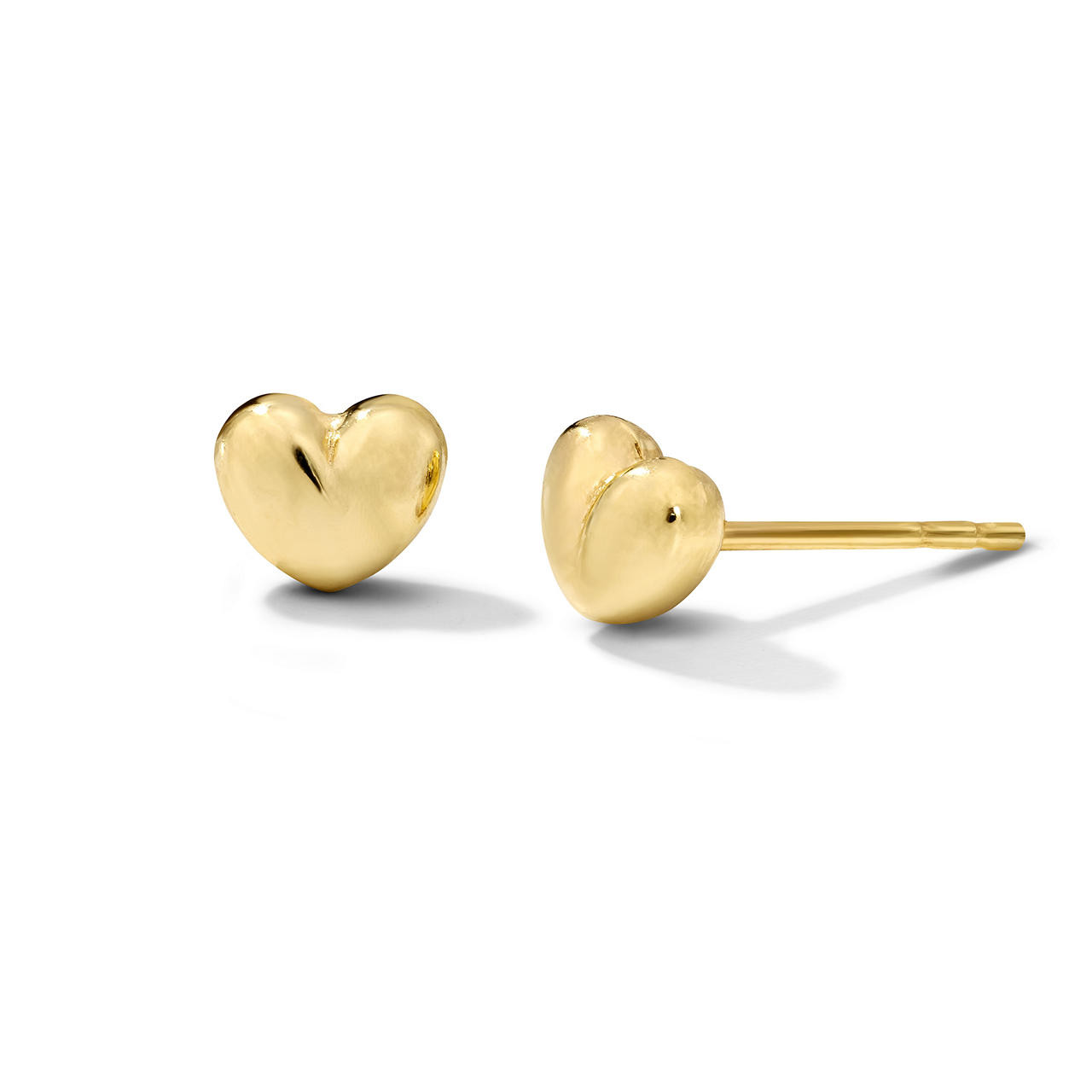 Gold Heart Stud Earrings 0