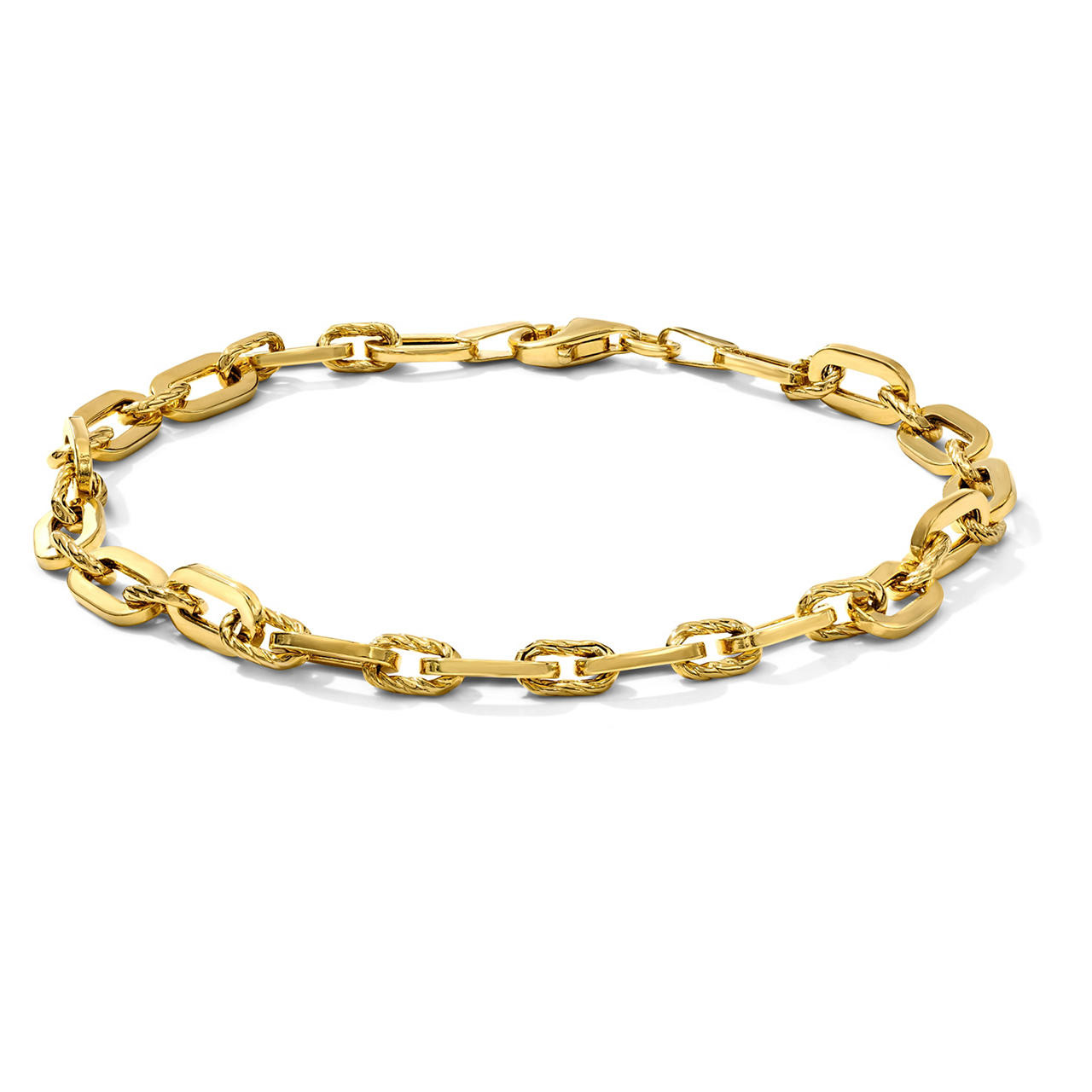 Gold Paperclip Link Chain Bracelet