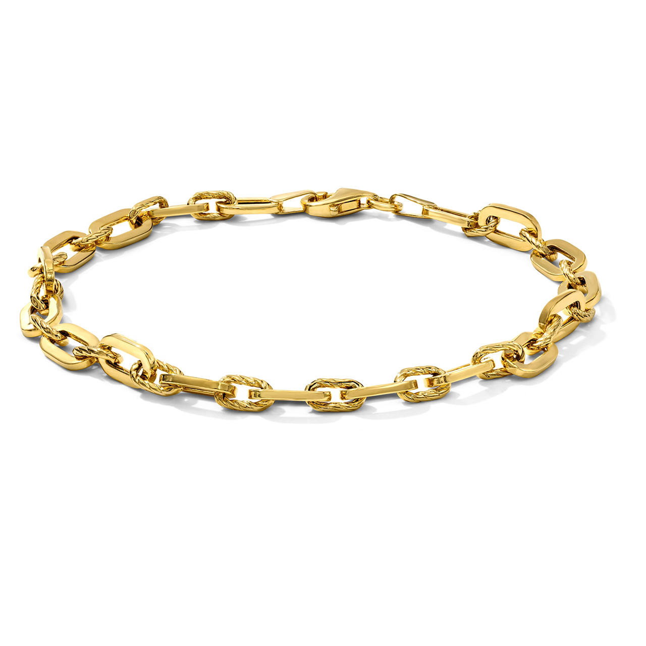 Gold Paperclip Link Chain Bracelet