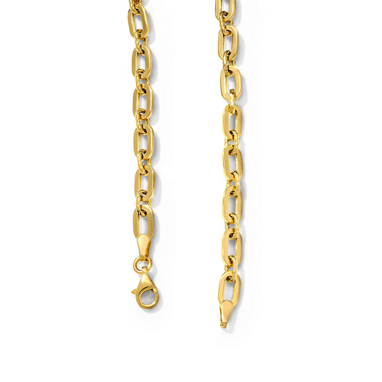 Gold Paperclip Link Chain Bracelet