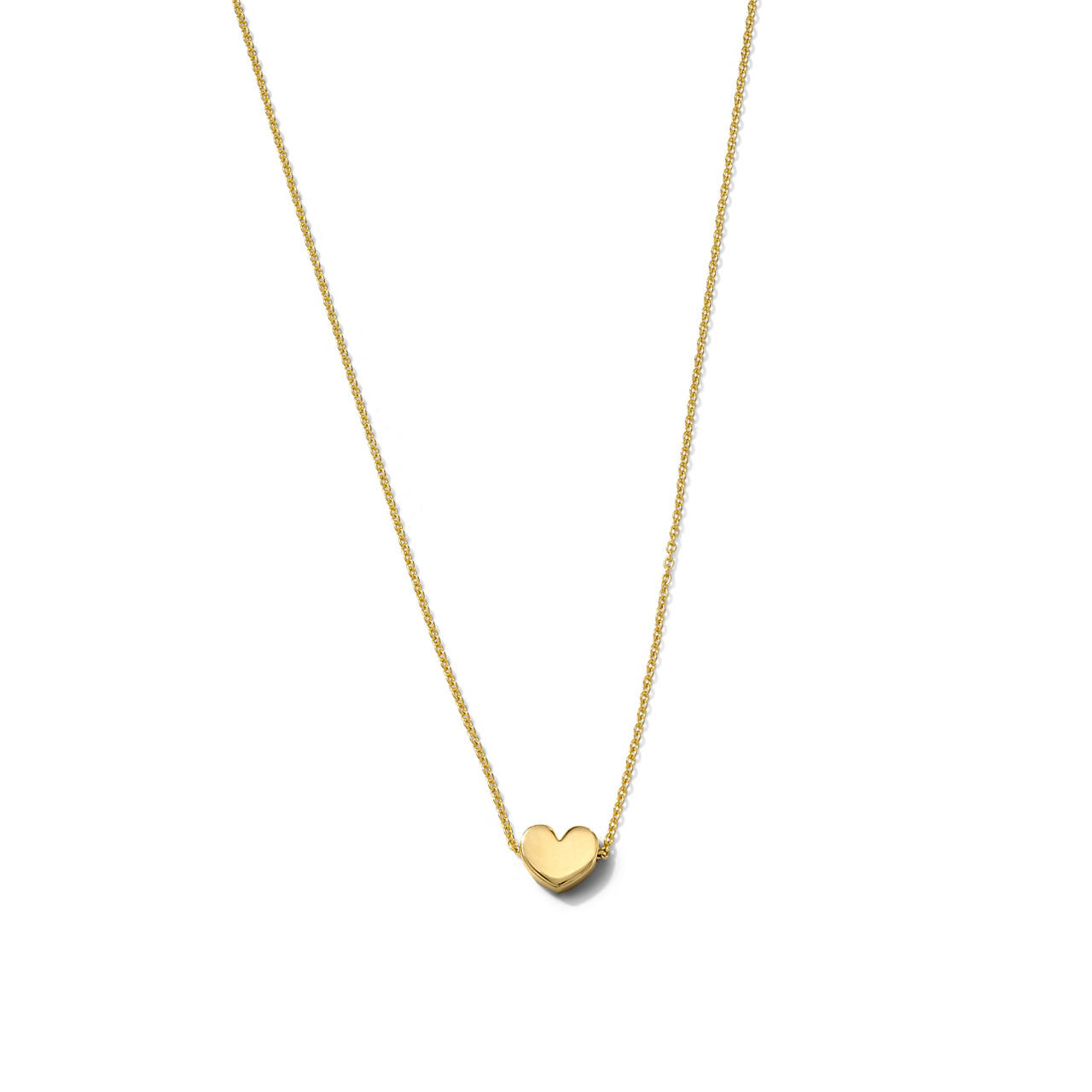 Gold Heart Pendant Necklace
