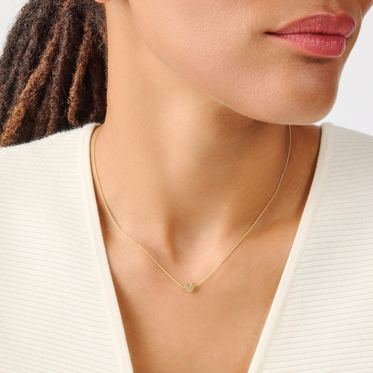 Gold Heart Pendant Necklace