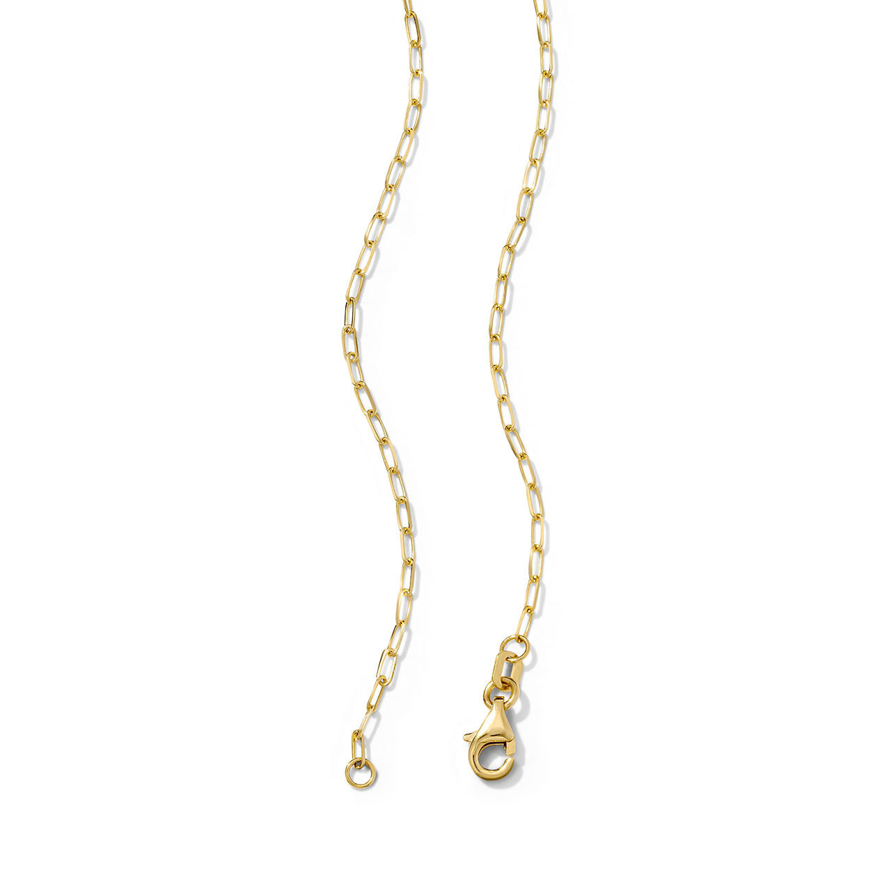 Gold Paperclip Chain Cross Pendant Necklace