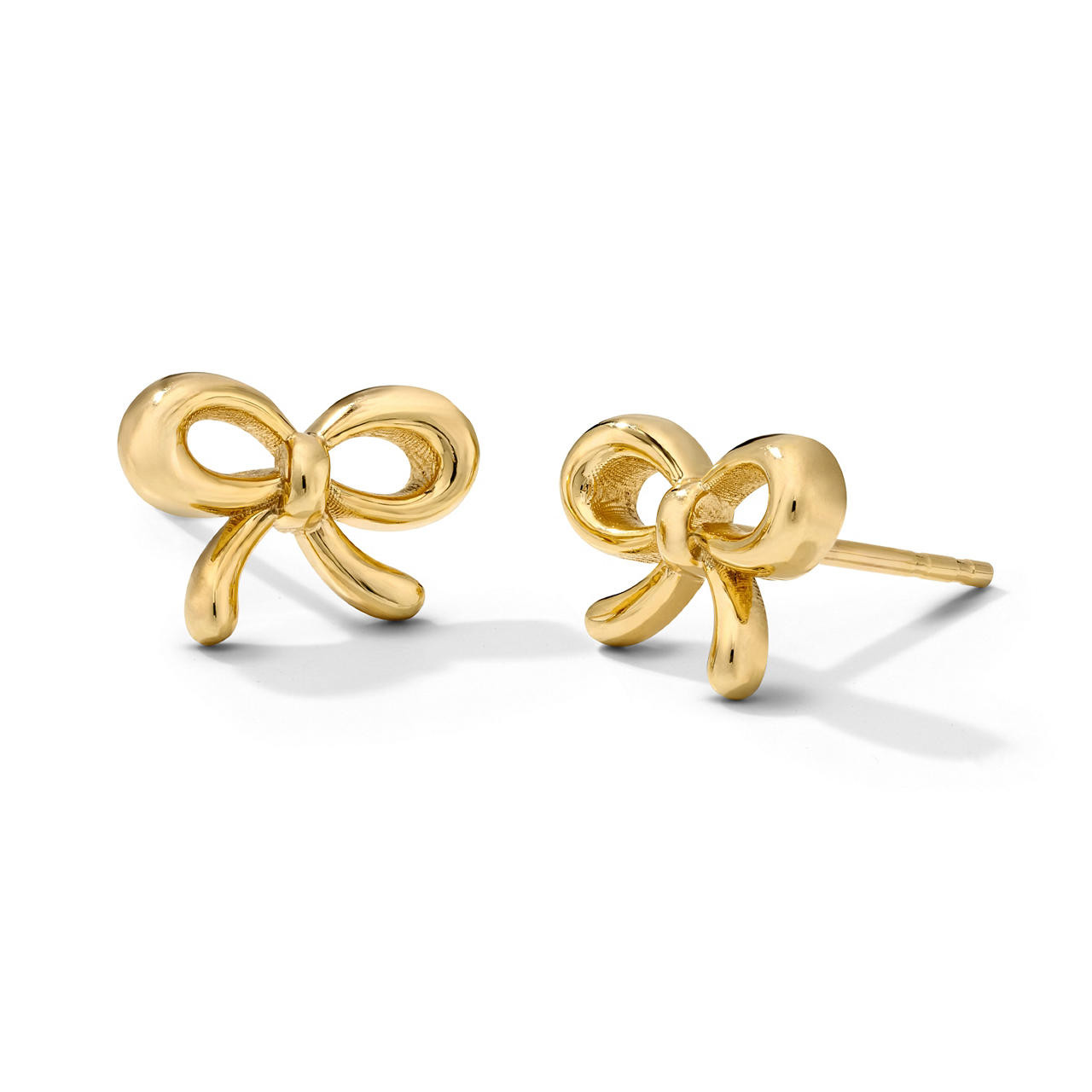 Gold Bow Stud Earrings 0
